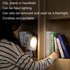 Eye-care Study Desk Lamp Dormitory Bedside Reading Rechargeable Clip-On Night Lamp(White)