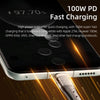 ROCK G20 Two to Three 5A USB+Type-C to 8 Pin+Type-C+Micro USB Fast Charging Data Cable, Length: 1.5m(Beige)