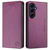 For Samsung Galaxy A55 5G Global RC01 Dual-Folded Magnetic Suction RFID Leather Phone Case(Violet)