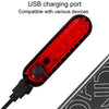 Mountain Bike Night Riding Warning Lamp Bicycle USB Charging Tail Light(Red)