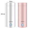 UGASUN Travel Portable Mini Electric Heated Water Cup, Color: EU Plug (Pink)