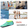 Non-slip Plastic Grain Texture Thick Cloth Sole Printing Diving Shoes and Socks, One Pair, Size:XXL (Blue Lines)