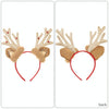 Christmas Deer Antler Plush Headband Festival Party Makeup Props(Green)