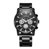 OCHSTIN 7241 Multifunctional Quartz Waterproof Steel Strap Men Watch(Black)