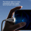 USAMS US-SJ566 Lithe Series 1.2m Type-C to 8 Pin PD 20W Fast Charging Cable with Light(Green)