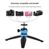 PULUZ 20cm Pocket Plastic Tripod Mount with 360 Degree Ball Head for Smartphones, GoPro, DSLR Cameras(Blue)