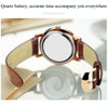 FNGEEN 5606 Men Luminous Casual Quartz Watch(Brown Leather Rose Shell White Surface)
