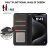 For Samsung Galaxy S23 Ultra 5G ABEEL Delicate Texture Splicing RFID Leather Phone Case(Black)
