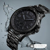 Skmei 1513 Fashion Trendy Steel Band Quartz Watch Mens Waterproof Leisure Watch(Black)