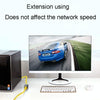 JINGHUA S61 Dual Pass-Through Header Network Cable Butt Connector Extender(Black)
