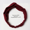 Women Temperament Knitting Cross Shape Hair Band(Wine Red)
