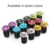 TOSEEK 1 Pair Mountain Bike Handlebar Grips Caps End Plug Aluminum Alloy Bicycle  Bar Ends Plug (Blue)