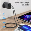 JOYROOM L-QP2011 20W USB+USB-C/Type-C Fast Charger with Cable Set, UK Plug(Black)
