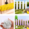 90cm Miniature Wooden Fence DIY Fairy Garden Mini Landscape Ornament(White)