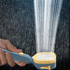 Pressurized Shower Head Four-speed Handheld Shower Set,Style: Pink Blue