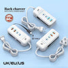 5 in 1 2 x PD 66W, 2 x USB Fast Charger Smart Power Socket, Length:1m(US Plug)