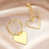 E2112-9 Gold Asymmetric Love Love Silver Needle Earrings Simple Earrings