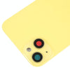 iPhone 14 Plus Glass Back Cover with Holder - Yellow
