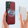 For Samsung Galaxy S21+ 5G LC.IMEEKE Magsafe Phone Case(Red)