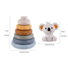 Baby Stacking Nesting Circle Toy Soft Squeeze Building Blocks Sensory Toys, Style: Basic