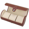 Portable Travel Watch Cylinder Protective Box Storage Bag(Brown)