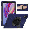 For Xiaomi Redmi Pad Pro 12.1 Rotatable Holder Silicone Hybrid PC Tablet Case with Shoulder Strap(Navy Blue)