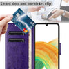 For Samsung Galaxy A36 5G Butterfly Flower Pattern Flip Leather Phone Case(Dark Purple)