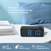 RGB Color Changing LED Digital Alarm Clock with FM Radio Built-in 8 Natural Music(Black)