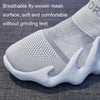 450-11 Summer Mesh Breathable Socks Shoes Flyweave Comfortable Running Casual Shoes, Size: 38(Grey)