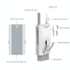 Q8 8 in 1 Multi-Function Headset Cleaning Pen Keyboard Mobile Phone Cleaner(White+Purple)