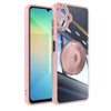 For Samsung Galaxy A06 4G 360 Holder MagSafe Acrylic Hybrid TPU Phone Case(Pink)