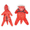 Dog Raincoat with Harness, Red, Small