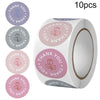 10 PCS Rose Flower Thank You Sticker Gift Box Sealing Sticker, Size: 38mm 500 / Rolls