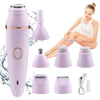 7 In 1 Multifunction Women Shaver USB Charging Epilator Eyebrow Trimmer(White)
