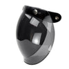 Soman Motorcycle Bubble Visor Open Face Helmet Visor Helmet Windshield Shield with Transparent Frame(Mirror)