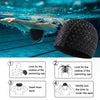 Adult Crescent PU Waterproof Comfortable Earmuff Swimming Cap(Silver Grey)