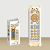Baby Simulation TV Remote Control Music Toy with Light and Sound 3 Language Mode, Color: White With Cat Silicon Cover