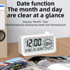 Visual Timer Alarm Clock Dual Display LCD Time Reminder(White)