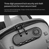 Ozuko 9283 Men Outdoor Anti-theft Chest Bag Rivet Messenger Bag with External USB Charging Port(Brown)