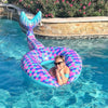 Inflatable Large Mermaid Tail Pool Lounge Swimming Ring Floating Raft Floats, Size: 170*120cm