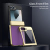 For Samsung Galaxy Z Flip5 Integrated AG Frosted Vacuum Plating Phone Case(Purple)