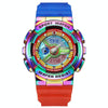 SANDA 3137 TPU Strap Luminous Waterproof Dual Display Electronic Watch(Multicolor)
