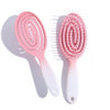Fluffy High Skull Top Ribbed Hair Bouncing Comb Long Hair Styling Massage Comb, Color: Oval Pink