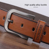 Dandali XX823 Men Retro Pin Buckle Leather Belt Waistband, Length: 110cm (Brown)