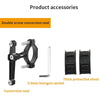 Bicycle Aluminum Alloy Bottle Cage Conversion Seat Fixed Adjustable Bottle Cage(Black)