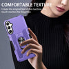 For Samsung Galaxy A25 4G Ring Holder Armor Hybrid Phone Case(Purple)
