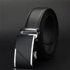 COWATHER CZ025 Men Fashion Business Two-Layer Cowhide Automatic Buckle Belt,Length 110cm(Black)