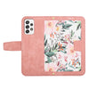 For Samsung Galaxy A23 5G / 4G Floral Pattern Leather Phone Case with Lanyard(Pink)