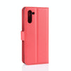 Litchi Texture Horizontal Flip Leather Case for Galaxy Note 10, with Wallet & Holder & Card Slots(red)