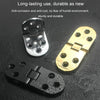 Cabinet Door Folding Hinge Thickened Zinc Alloy Half Round Table Flip Hinge, Color: Gold